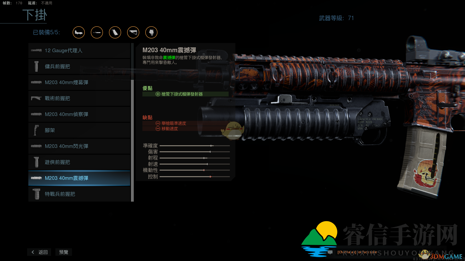 《使命召唤16：现代战争》M4下挂配件一览