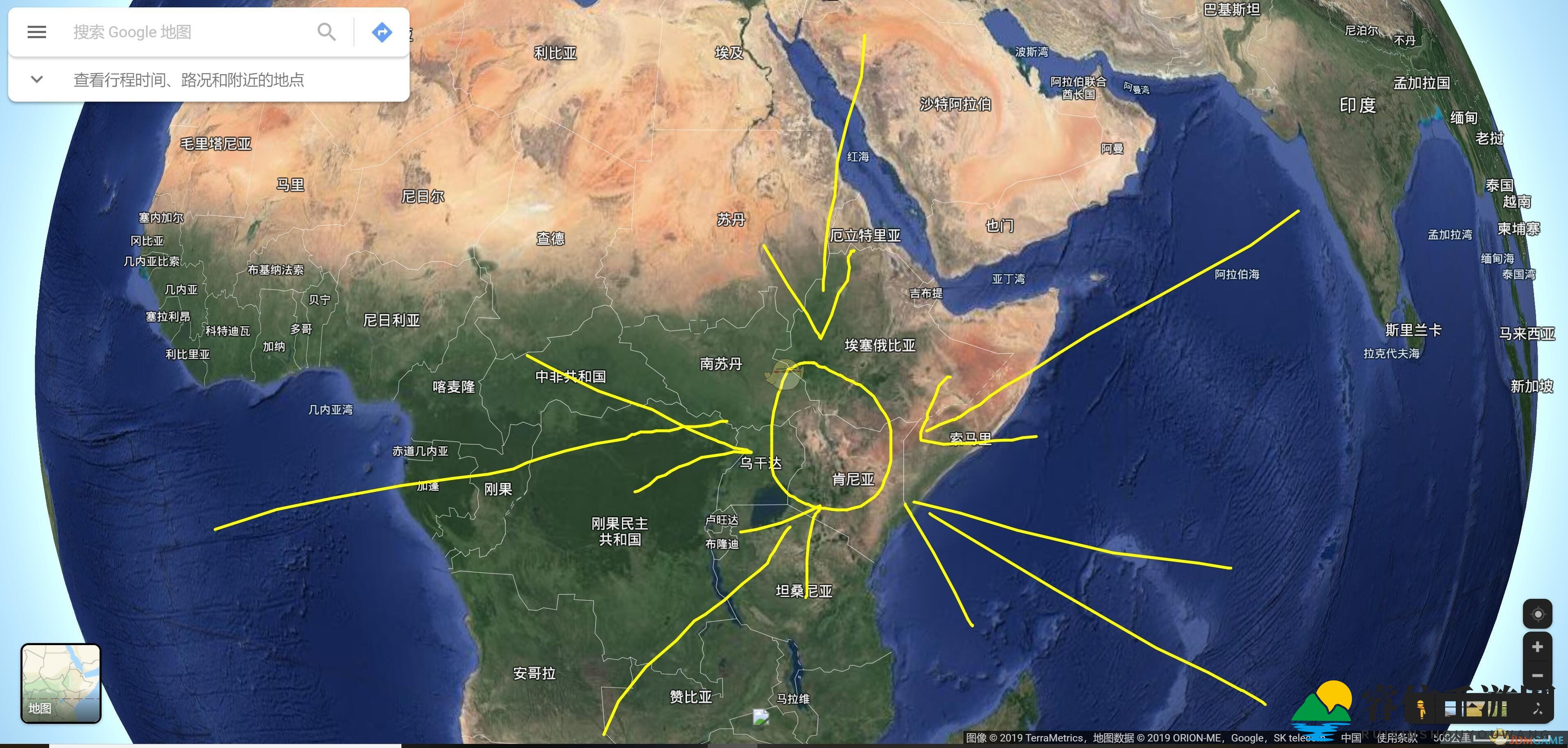 《先祖：人类奥德赛》游戏地图真实位置分享