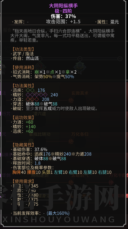 《太吾绘卷》然山派指法指法一览